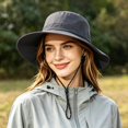thumbnail image 2 of Women's Waterproof Bucket Hat with Sun Protection, Adjustable Chin Strap Outdoor Sun Hat for Hiking and Travel, 2 of 9