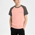 thumbnail image 2 of SAWOBUUN Boys Athletic Performance T-Shirt Kids Quick Dry Raglan Sleeve Crewneck Tee Breathable Color Block Active Top for Sports Running, 2 of 6