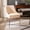 Beige, variant on WestinTrends Carlo Upholstered Velvet Accent Chair with Gold Metal Legs, Gray