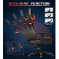 thumbnail image 7 of Bigzzia Gaming Chair, Computer with Lumbar Support Height Adjustable with 360-Swivel Seat and Headrest for Office or Gaming (Black&Red-B), 7 of 7