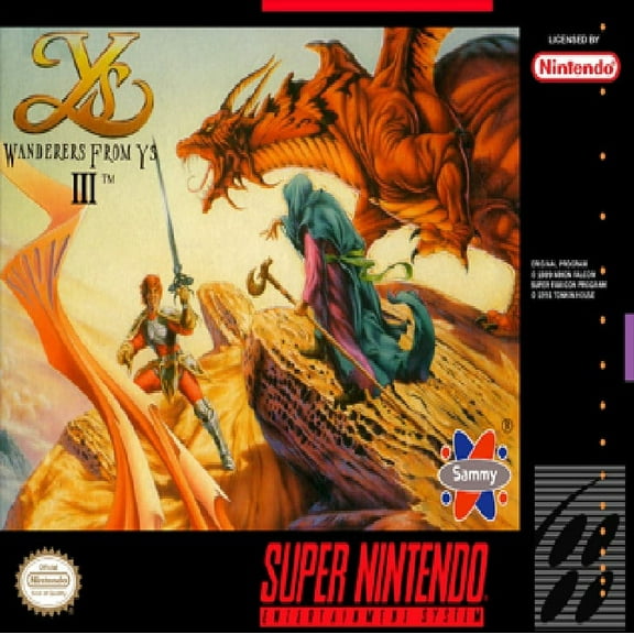 Restored Ys III: Wanderers From Ys (Super Nintendo, 1992) Fighting Game (Refurbished)