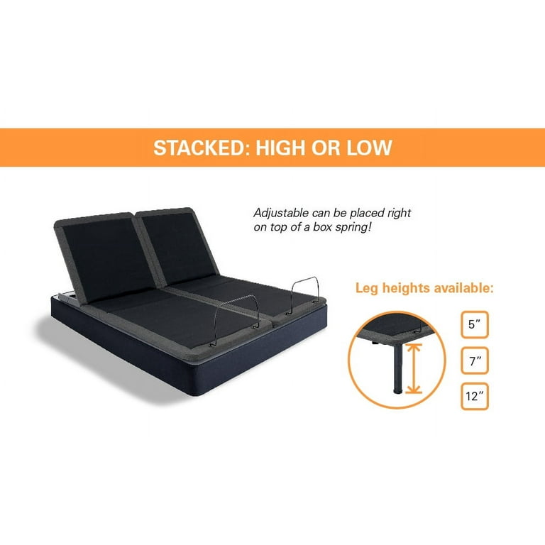 Free Shipping! Bridgevine Home King Size Bed Frame with Adjustable