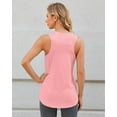 thumbnail image 5 of G4Free Lightweight Racerback Workout Tank Tops for Women High Neck Athletic Long Tanks Fast Dry Sleeveless Running Shirts, 5 of 7
