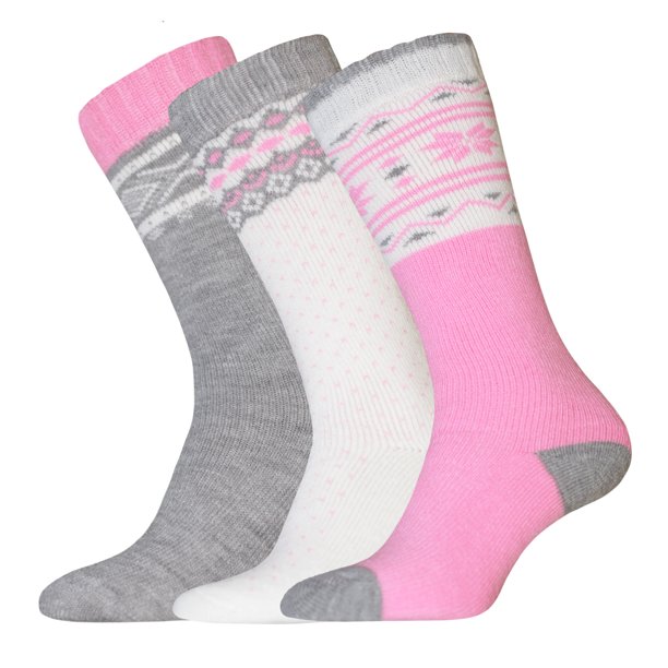 Calcetines Arron Wellington para Mujer - Pack de 3 (Blanco, Gris, Rosa)