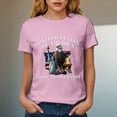 thumbnail image 5 of Duqingm Custom Usa Eagles 250th Anniversary Women's 250th America Anniversary Casual Printed Crew Neck T-Shirt USA Flag Tee 250 Years of Freedom Shirt Pink,M, 5 of 7