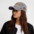 thumbnail image 7 of American Flag, Vintage, Embroidery, 250 Years Freedom, Usa Flag, Baseball Cap, Vintage Prints, Adjustable Closure, Gray, 1 Pc, Anniversary, Independence Day, 7 of 7