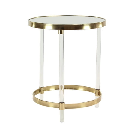 Contemporary Acrylic Accent Table Gold - Olivia &#38; May