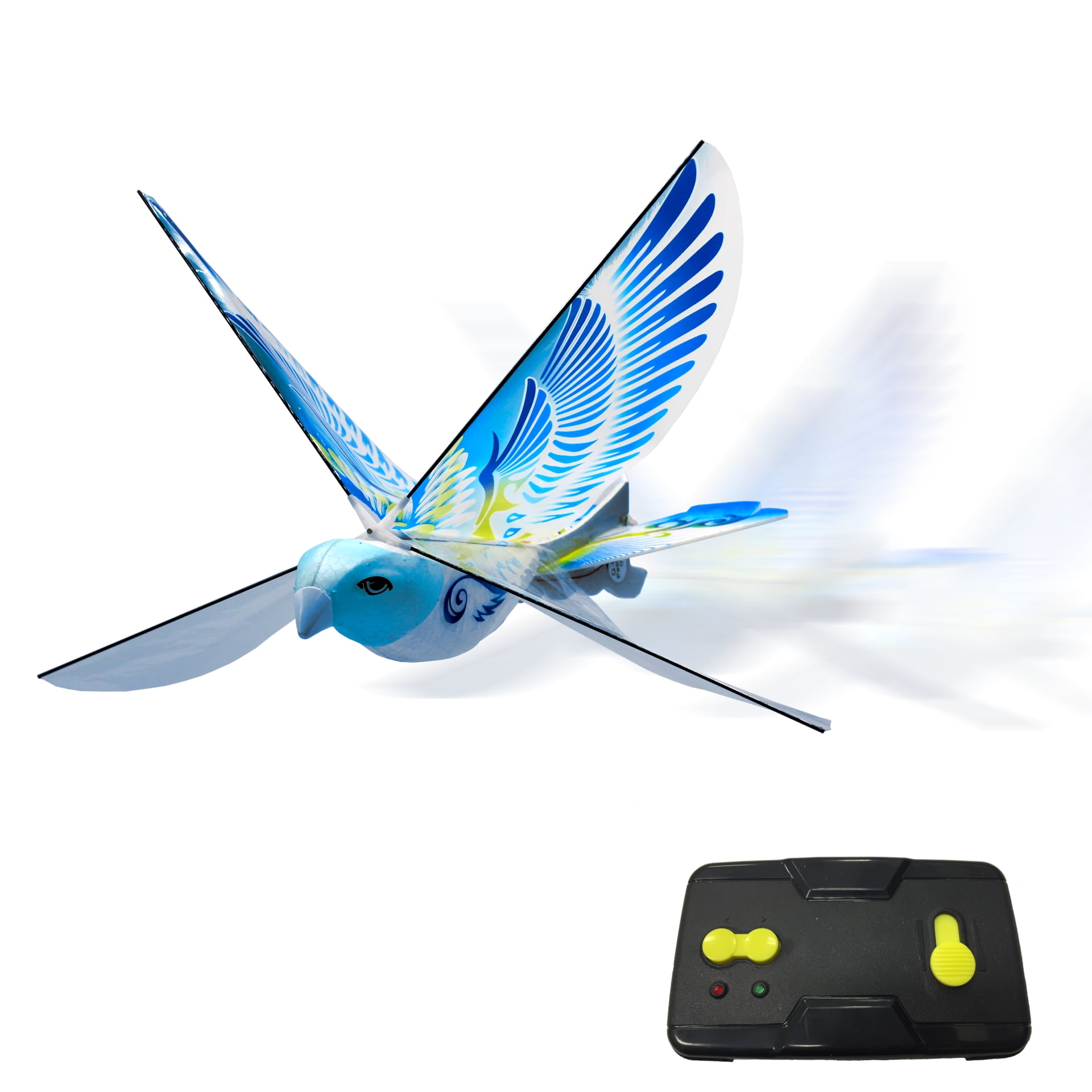 MukikiM eBird Blue Pigeon - Flying RC Bird Drone Toy for Ages 8+ Kids; Boys & Girls