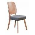 thumbnail image 2 of Home Roots 394748 Modern Retro Dining Chairs, Walunt & Dark Gray - Set of 2, 2 of 5