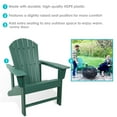 thumbnail image 3 of Sunnydaze HDPE Upright Raised Adirondack Chair - Green, 3 of 8