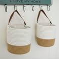 thumbnail image 4 of relayinert 2pcs Cotton Decorative Desktop Organizer Basket For Home And Classroom Decoration Hypoallergenic Earthy yellow, 4 of 6