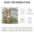 thumbnail image 5 of Creowell  Happy Easter Hello Spring Gnome Flower Throw Pillow Covers, 18 x 18 Inch Cushion Case Decoration for Sofa Couch, 5 of 5