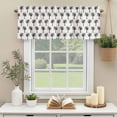 thumbnail image 3 of Tropical Palm Trees Valances for Windows, Rod Pocket Kitchen Valance Curtains - Soft & Washable Small Window Treatment for Living Room, Bathroom, Vintage Black 54x18inch, 1 Panel, 3 of 9