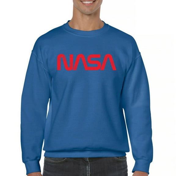 Vintage NASA Worm Logo Crewneck Sweatshirt Astronaut Space Exploration Emblem