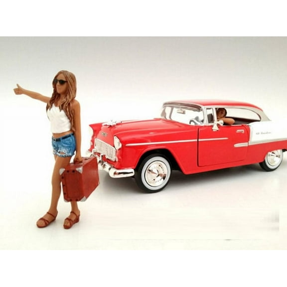 Hitchhiker Figurine, Multi- - American Diorama 23996G - 1/64 scale Figurine - Diorama Accessory