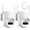 White 2 Pack, variant on 3MP Camera Outdoor - 2.4G/5G , 24/7 Recording Wired Power, 360? Pan-Tilt View, Motion , Color Night Vision, 2-Way Audio, Works with Alexa, Cloud & SD Card Storage, IP66
