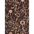 thumbnail image 3 of Transitional 5x7 Area Rug (5' x 7') Floral Brown, Red Living Room Easy to Clean, 3 of 9