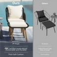 thumbnail image 3 of SEGMART Outdoor All-Weather PE Sectional Sofa Set, 5 Pieces Patio Furniture Chair Sets,Patio Conversation Set With Wicker Cool Bar Table,Ottomans,Outdoor Furniture Bistro Sets for Porch,Backyard,Balc, 3 of 8