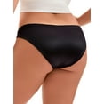 thumbnail image 3 of INSPIRE CHIC Women's Low Waist Frill Trim Satin Full Coverage Briefs, Available in Plus Size Pink XL, 3 of 4