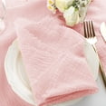 thumbnail image 4 of cpengpj Cotton Tassel Napkin Cloth Pleated Square Mouth Cloth Western Table Setting Cotton Linen Placemats for Wedding Bridal Baby Shower Tea Parties Decor, 4 of 6