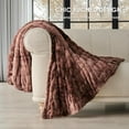 thumbnail image 2 of EVERGRACE Luxurious Soft Faux Rabbit Fur Throw Blanket, Cozy Fuzzy Plush Warm Throws for Couch Bed Sofa Chair Home Decor, Ruched Bubble Fluffy Blanket with Reversible Velvet, 50"" x 60"", Mocha Brown, 2 of 8