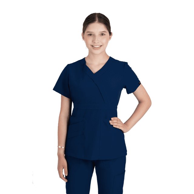 Pijama Quirurgica Antifluidos Scrub Mujer Azul Marino XL Cherlooks Modelo Jogger 2