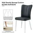 thumbnail image 6 of Dining Chairs Set of 4, PU Office Chairs with Electroplated Metal Chair Legs, Modern Minimalist Dining Chairs, Kitchen and Dining Room Chairs Suitable for Restaurants, Living Rooms, and Offices, Black, 6 of 9