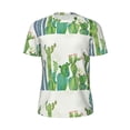 thumbnail image 6 of Rocae Cartoon Cactus for Men's Mesh Quick-Dry Short Sleeve Workout T-Shirt,Mens Crew Neck Tee Lightweight Soft Classic T Shirts X-Small, 6 of 9