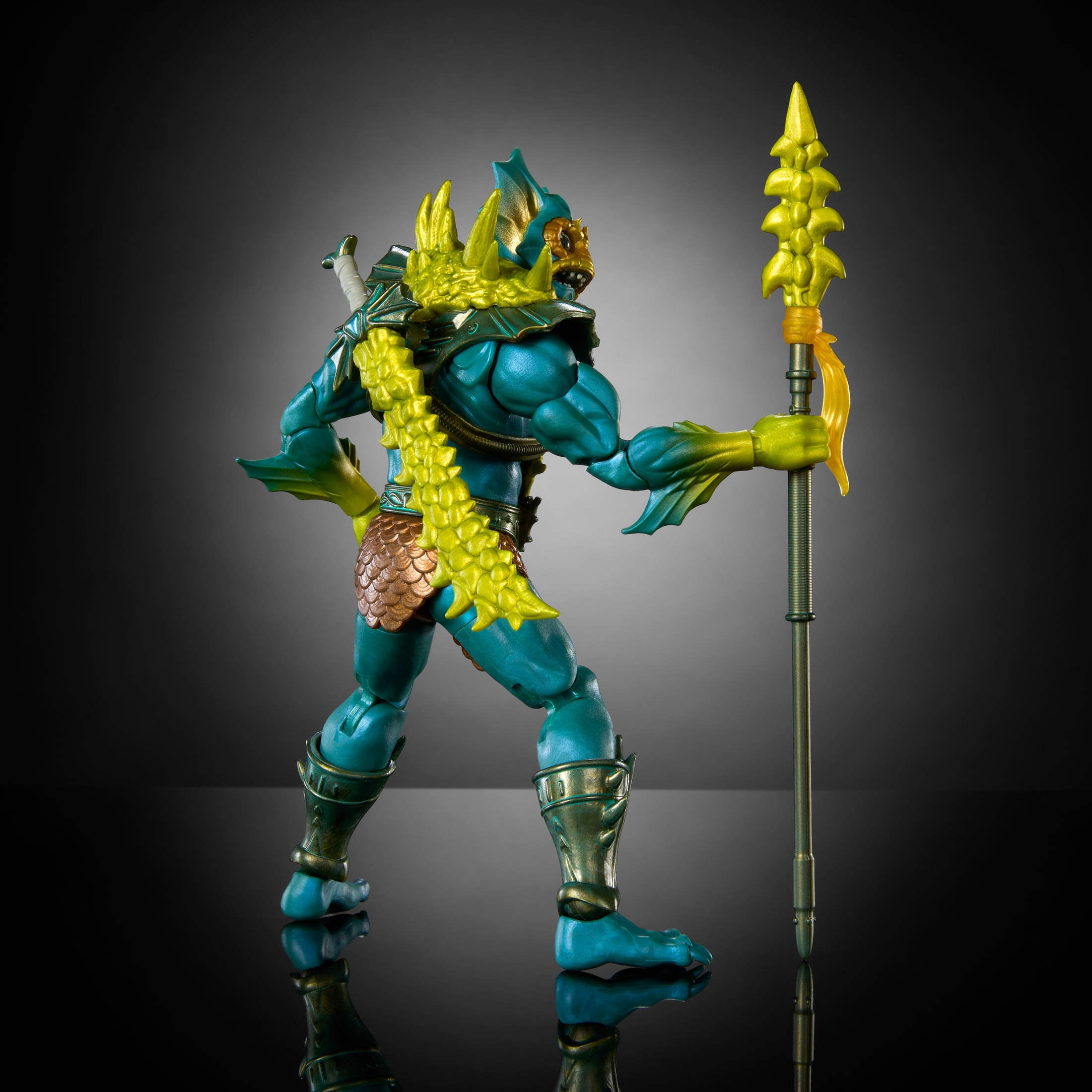 Masters of the Universe Masterverse New Eternia Mer-Man Action Figure Toy Villain, 30 Posable Joints