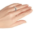 thumbnail image 2 of 6mm Domed Faceted Ring Stepped Edge Wedding Band Ring For Men Or Ladies, 2 of 7