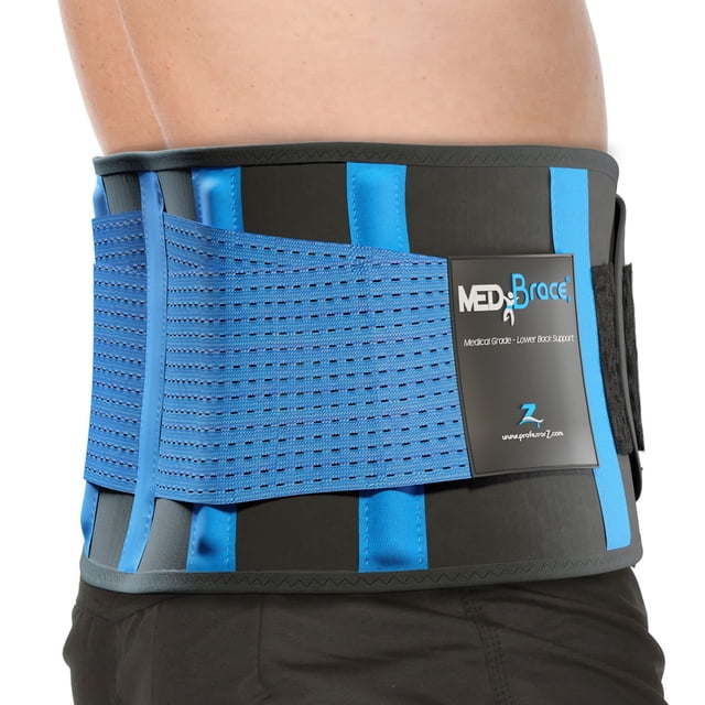 Faja de soporte lumbar MEDiBrace para aliviar el dolor lumbar inferior en hombres y mujeres. Compresión ortopédica de grado médico para ciática, escoliosis, disco o para levantar objetos en el trabajo