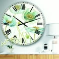 thumbnail image 2 of DesignArt Blue Cottage Flowers Drawing I Large Wall Clock, 2 of 2