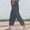 Gray, variant on IVEYRTF Girls Loose Linen Cotton Wide Leg Pants Casual with Pockets Spring Fall Comfortable Everyday Bottoms for Kids(Purple,6 Years)