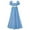 H-Blue471, variant on FEIFLY Regency Dresses For Women With Satin Sash Ruffled Puff Sleeve Empire Waist Dress Gown Solid Color Festival Clothing