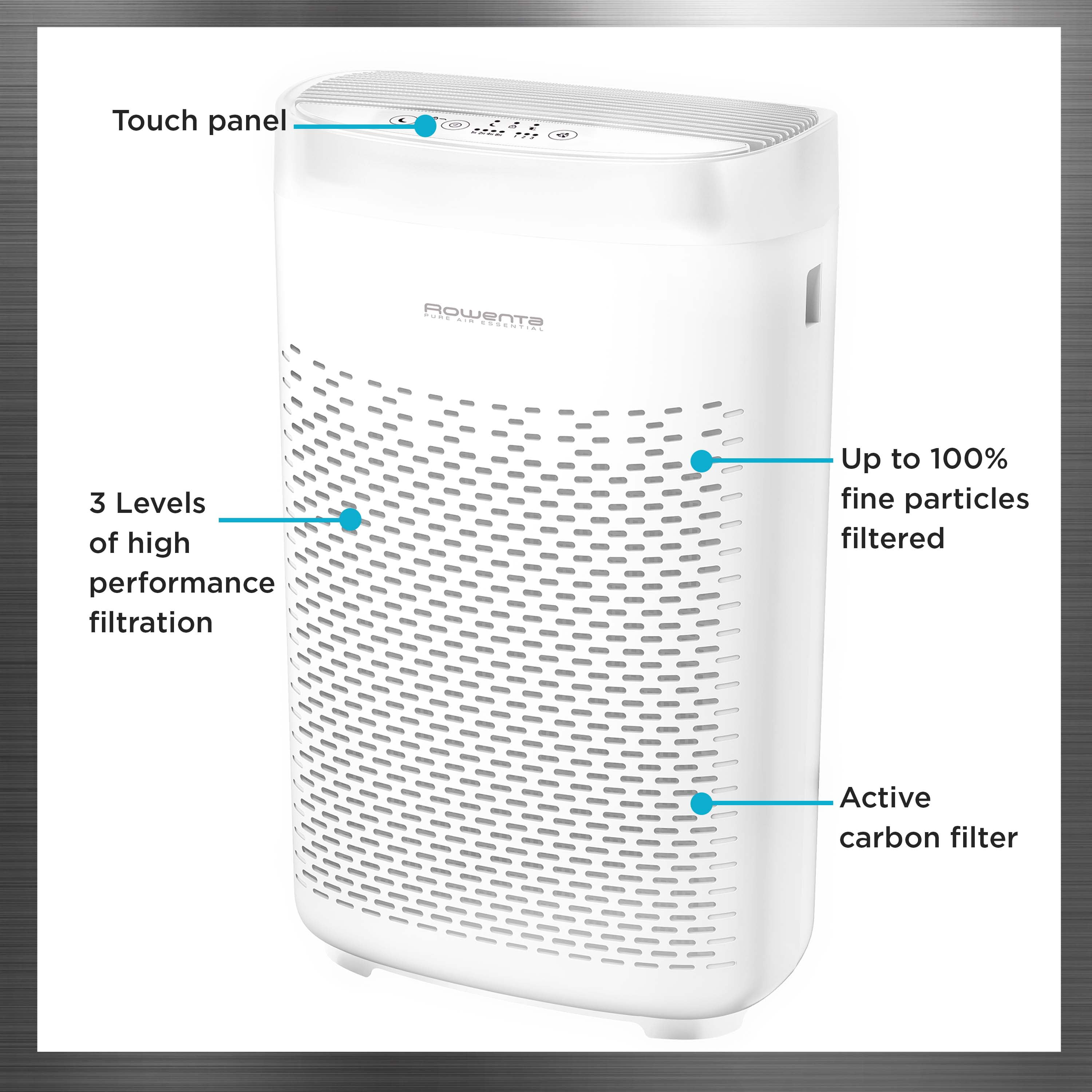 Rowenta Pure Air Essential Home Air Purifier with HEPA & Carbon Filtration