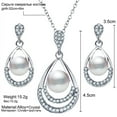 thumbnail image 2 of IDEANATEGRATE Conjunto Femenino De Collar Y Pendientes Con De Perla Y Ajuste Cómodo, 2 of 5