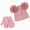 Pink, variant on Ccpelsie Little/Big Kids Winter Hat Scarf Gloves Set - Girls Boys Beanie Hat Knit Warm Cap for Children(White,One Size)