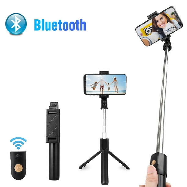 Bluetooth Selfie Stick 27 6 Inch Extendable Selfie Stick Tripod 360 Rotation Phone Tripod Stand W Rechargeable Wireless Remote Fit For Iphone 12 Pro Max Samsung Android Phone Sports Camera Gopro Walmart Com