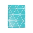 thumbnail image 3 of Mantel Redondo De Franela Impermeable A Prueba De Grasa Lavable Reutilizable Borde Elástico Triángulo Azul Patrón Decorativo Cubierta De Plástico Para Interior Al Aire Libre Mesa De Patio Hogar Minnieouse HA023987-01, 3 of 7