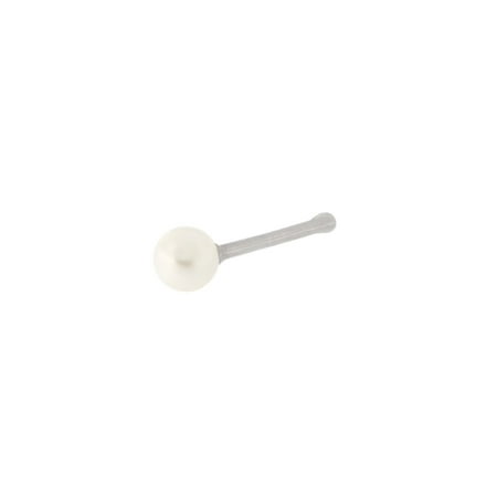 14k Yellow or White Gold 3mm Freshwater Cultured Pearl Nose Stud Ring 22 Gauge