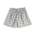 thumbnail image 4 of Cute Shorts, Comdrip Women Boxer Shorts Gingham Casual Lounge Sleep Plaid Shorts Beach Bottoms 2026 Trendy Pajama Shorts Women Grey 2XL, 4 of 4