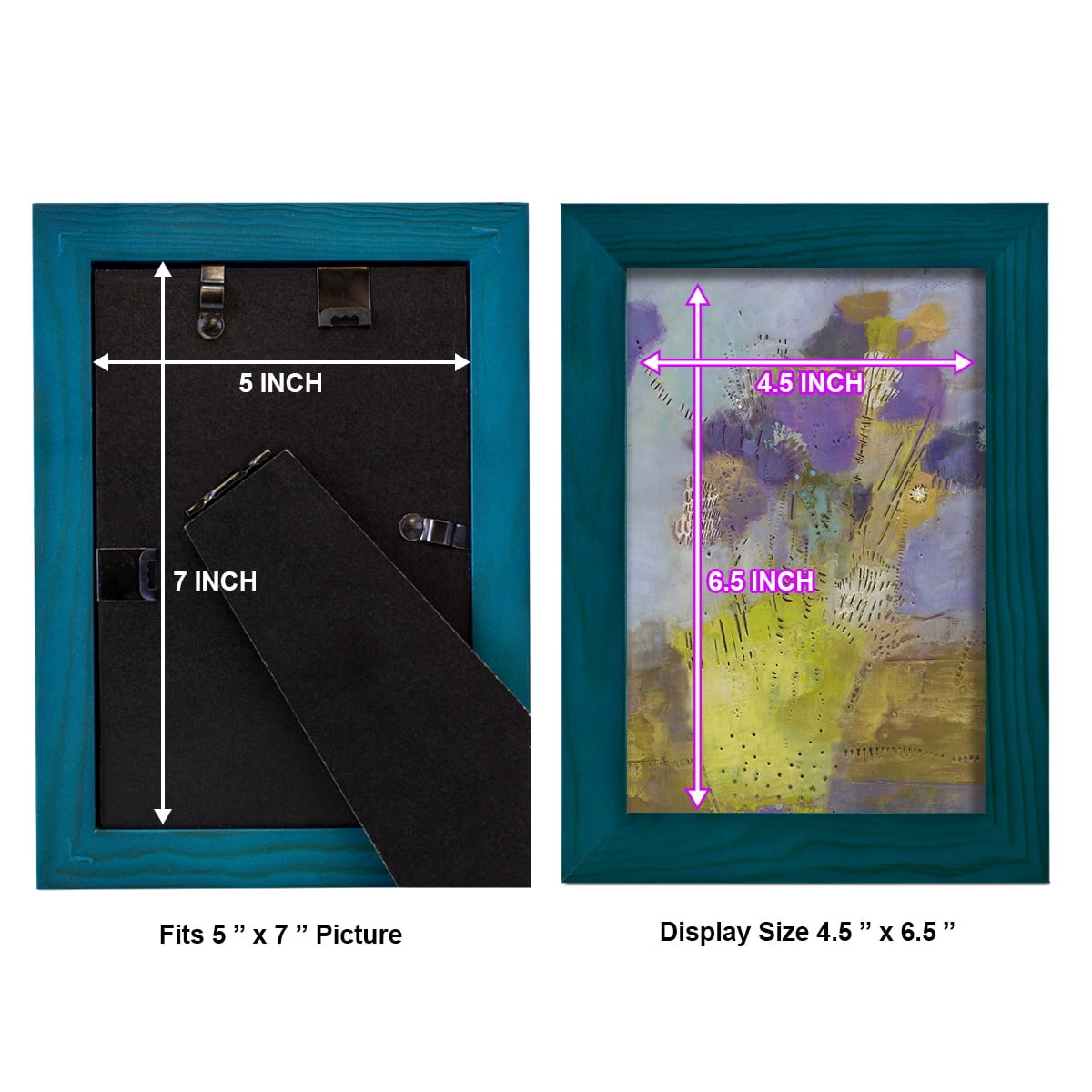 Blumen I -Framed Print w/glass-Ocean Blue