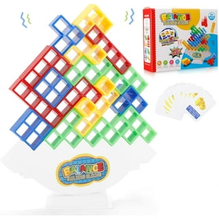 Tetra Tower Game,32 pcs Tetris Tower Balance Board Game for Kids Adults,  Brain Memory STEM Toys Games for Family Night, Parties, Travel, Christmas  Birthday Ideas Gift 