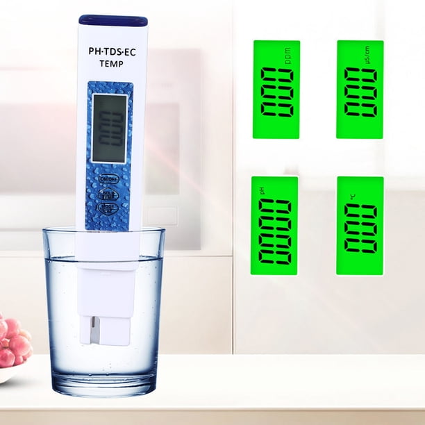 Probador De Agua, Medidor De Temperatura PH TDS EC, Conmutación Celsius Fahrenheit Versátil Con Sonda De aleación De Ti Para Acuarios