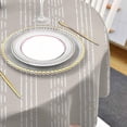 thumbnail image 4 of Boho Beige White Round Tablecloth 60 Inch - Waterproof Fabric Table Cloth Protector, Modern Geometric Abstract Art Tablecloths Washable Table Cover for Kitchen Banquet Coffee Table Party, 4 of 6