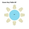 thumbnail image 3 of (12 Pack) Light Blue Premium Round Heavy-Duty Plastic Table Covers (Reusable), 3 of 6