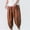 Coffee, variant on Men's Cotton Linen Harem Pants Broadleg Radish Pant Bound Feet Ninth Pants Drawstring Elastic Waist Casual Trousers Lightweight Loose Beach Yoga Pants with Pockets for Men 2024