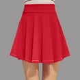 thumbnail image 2 of Riforla High Waist Versatile Shorts for Women Candy Colored Inner Anti Exposure Ideal with Any Skirt Comfort and Style in One Long Pleated Skirts for Women Red XXXL, 2 of 5