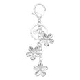 thumbnail image 1 of Llavero inicial de flor Uxcell, llaveros bonitos, encantos de llavero de flor, accesorios de llavero de letra para mujeres y niñas, bolsas, carteras, mochilas, plata y letra X, 1 of 7