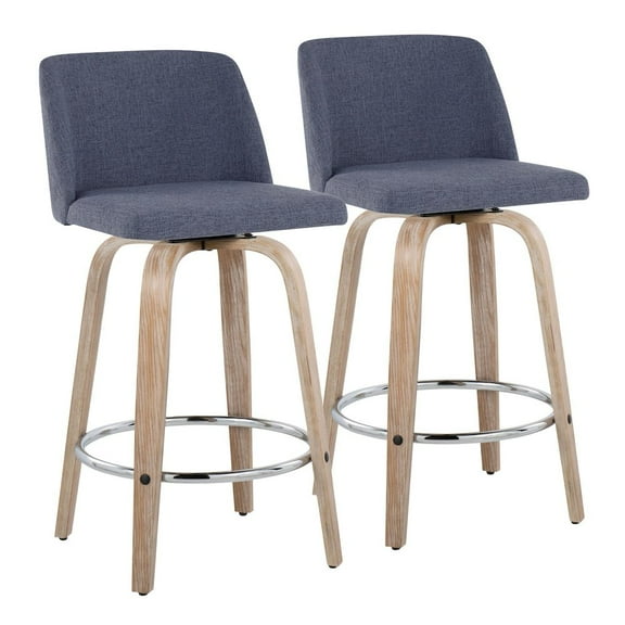 LumiSource Toriano 26" Fixed-Height Counter Stool - Set of 2